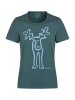 elkline T-Shirt Rudolfine in trekking green - ashblue