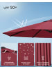 SONGMICS Sonnenschirm Sheld in Rot - (B)270 x (H)245 x (T)460 cm