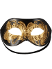 tectake Elegante Halbmaske in Einheitsgröße, schwarz/gold