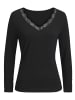 LASCANA Langarmshirt in schwarz