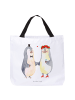 Mr. & Mrs. Panda Tote Bag Pinguin Heirat ohne Spruch in Weiß