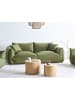 Beliani 3-Sitzer Sofa LUVOS in Grün/Braun - (W) 220 x (H) 75 x (L) 104 cm