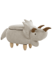 Beliani Tierhocker TRICERATOPS in Grau/Braun - (W) 92 x (H) 56 x (L) 42 cm