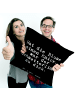 Mr. & Mrs. Panda Zierkissen Hat die Blume einen... mit Spruch in Schwarz