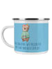 Mr. & Mrs. Panda Tasse Camping Brautjungfern Party mit Spruch in Sky Blue
