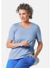 GOLDNER Edel-T-Shirt mit Rundhalsausschnitt in regattablau