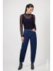 monari Langarmshirt aus Spitze mit Stehkragen in Dark Blue