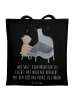 Mr. & Mrs. Panda Tasche Klavier Herausforderung mit Spruch in Schwarz