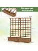 COSTWAY Blumenkasten mit Spalier & Dach 180x48x183cm in Braun