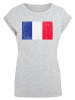 F4NT4STIC T-Shirt France Frankreich Flagge distressed in grau meliert