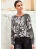 Alba Moda Bluse im Hahnentrittdessin in schwarz