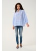 CULTURE Kurzarm-Bluse CUjax Relaxed fit in Blue Stripe
