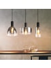 ZMH Pendelleuchte in rauchgrau 3-flammige E27 Glas Vintage H 150cm
