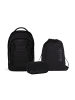 Satch Schulrucksack-Set MATCH PLUS "Blackjack" 3-tlg. in Schwarz