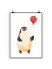 Mr. & Mrs. Panda Poster Pinguin Luftballon ohne Spruch in Weiß