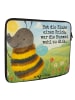 Mr. & Mrs. Panda Laptop Case Hummel flauschig Design mit Spruch in Weiß