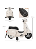 HOMCOM Vespa Elektromotorrad Kinder 1,5-3 Jahre Weiß