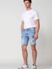 KOROSHI RegulÃ¤re denim-arbeits-bermudashorts in blau