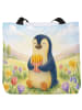 Mr. & Mrs. Panda Shopper Damen Pinguin Frühling Pommes Design oh... in Weiß