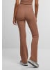Urban Classics Urban Classics Ladies Flared Leggings Rib Ladies Flared Leggings Rib in light brown