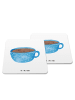 Mr. & Mrs. Panda Bierdeckel Kaffee Tasse ohne Spruch in Weiß