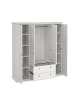 ebuy24 Kleiderschrank Venedig Weiß 181 x 60 cm