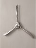Wandpropeller organisch, Aluminium, handgefertigt, für Wohnzimmer in Silber