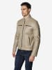 KOROSHI Biker-leder-effektjacke in grau