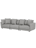 Beliani 2-tlg 3-Sitzer Sofa SIGTUNA in Grau/Schwarz