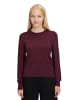 BETTY & CO Strickpullover mit Strickdetails in Dark Aubergine
