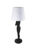 GILDE Tischlampe "Lady Black & White" in Schwarz - H. 78 cm - D. 30,5 cm