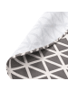 Beliani Outdoorteppich PANAJI in Grau/Weiß - (W) 120 x (L) 120 cm