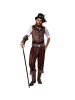 tectake Lange, gestreifte Satinhose, braun/weiß
