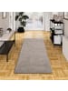 Snapstyle Hochflor Luxus Velours Läufer Teppich Touch in Taupe