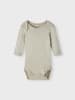 name it langarm Baby Bodys im 3er Pack "Elefant" London Fog 50