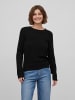 Vila Struktur Strickpullover Kuscheliger Design Sweater VIDALO in Schwarz