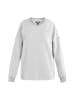 DreiMaster Damen Oversize Sweatshirt in Hellgrau Melange