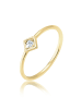 Elli DIAMONDS  Ring 375 Gelbgold Viereck, Verlobungsring in Gold