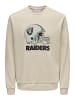 Only&Sons Rundhals Sweatshirt Eagles / Raiders NFL Weiches Langarm Pullover in Beige-2
