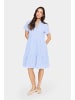 SAINT TROPEZ Kleid ElmikoSZ A-shape in Chambray Blue White Stripe