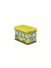 relaxdays Spielzeugkiste Schulbus in Gelb - (B)40 x (H)27 x (T)25 cm