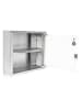 relaxdays Medizinschrank in Silber - (B)30 x (H)30 x (T)12 cm