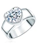 Rafaela Donata Ring Herz aus Sterling Silber mit Zirkonia in silber