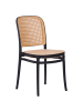 Beliani 4er-Set Esszimmerstuhl PLOSE in Beige/Schwarz