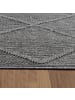 KADIMA DESIGN Teppich Outdoor Flachgewebe Berber-Muster Polypropylen Terrasse in Grau