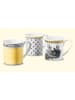Villeroy & Boch 6er Set Kaffeebecher Audun Chasse 300 ml weiß-grau-gelb in weiß-grau-gelb
