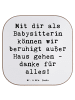 Mr. & Mrs. Panda Untersetzer für Gläser Spruch Babysitter Dank m... in Weiß