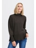 Pulz Strickpullover PZSTEFFI Relaxed fit in Espresso Melange