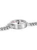 Mondaine Herrenuhr stop2go mit Stahlband 41 mm Weiß / Silber