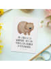 Mr. & Mrs. Panda Postkarte Wombat mit Spruch in Weiß